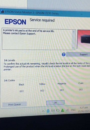 Epson L3210 Printer Ink Pad Replacement Guide
