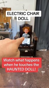 Watch what happens when the man touches the electric chair doll ITS HAUNTED! HE DIDNT BELIEVE he does now! #haunted #electricchair #horrortok #spookyseason | Project reveal - Ghosts of Britain