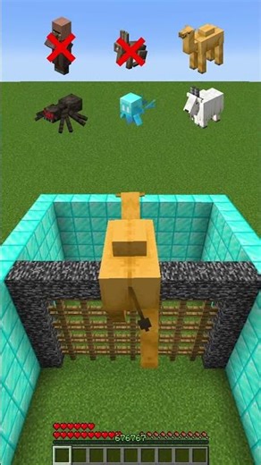 Which Minecraft Mob Can Survive Bedrock Wall Fences? 🤯#miniatureart