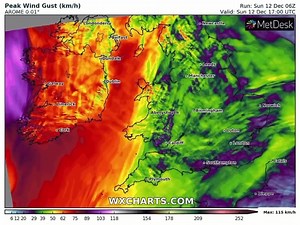 7.4K views · 167 reactions | Winds increasing now and as latest high resolution charts show they will increase to strong for a few hours before easing quickly tonight. | Carlow Weather | Facebook