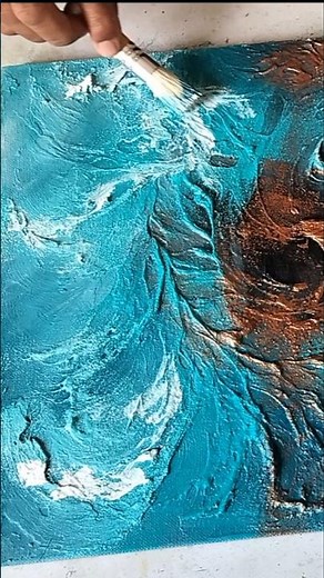 Unexpected Beauty in Blue | Rich Textured Abstract Acrylic Painting