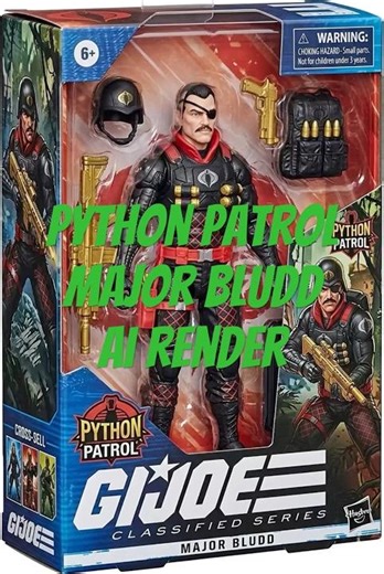 Python Patrol Major Bludd AI Render - GI Joe Classified Series
