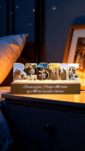 Custom Photo LED Night Light Celebrating Your Forever Besties. ❤️ Order here: bakven.com/251122-15 | Bakven