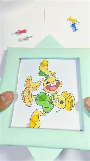 poppy playtime amazing cardboard game ✨#smartartandcrafts #drawing