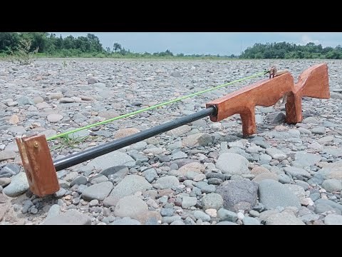 how to make a wooden catapult with a unique trigger from pvc