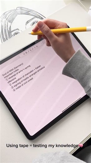 Using tape makes revision and active recall so much easier | Notability