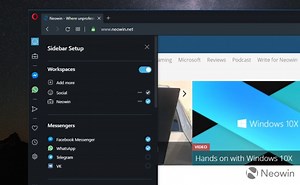 Opera 67 introduces Workspaces to help you organize tabs and more