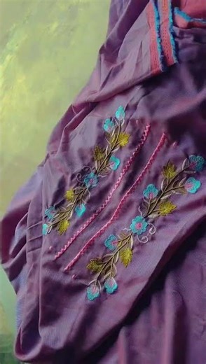 light colour pashmina silk machine embroidery suit order done by #Gursehaj boutique