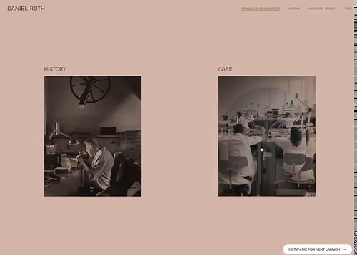 Website Of The Day 28 November 2023 Daniel Roth by MAGNETISM, Jameen Tarlier, Ludovic Boiteux & Elisa Dubois https://www.cssdesignawards.com/sites/daniel-roth/44442 | CSS Design Awards