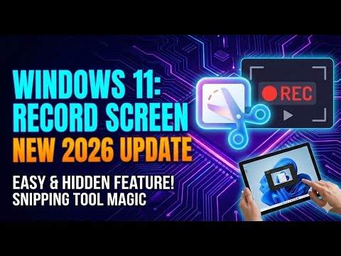 ✂️How to record screen using Snipping Tool on Windows 11 [ 2026 Update ] Screen Recording for FREE