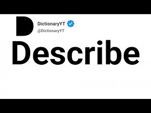 Describe Synonyms | Thesaurus | Similar Words