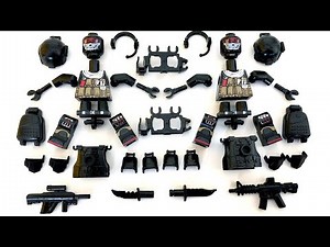 Lego SWAT Police Upgraded Armor Minifigures | Tactical Guard & Special Weapon | Unofficial Lego