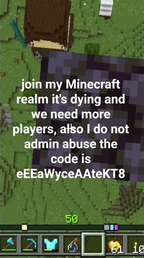 join my Minecraft bedrock realm #realms #bedrock #mcrealms #minecraft