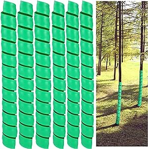 6 Pcs Tree Trunk Protector,2 Size Plastic Spiral Tree Guard,Tree Wrap to Protect Saplings Plants from Deer Rabbit Cats Rodents Mowers