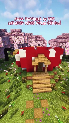Minecraft Easy Strawberry House Build 🍓