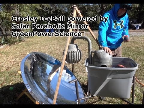 Crosley IcyBall Solar Absorption Refrigeration Parabolic Mirror GreenPowerScience