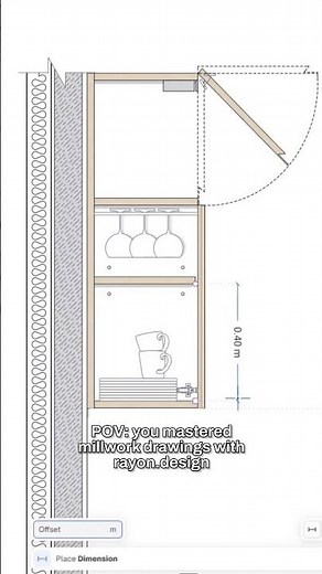 POV: you create millwork faster with Rayon.design (www.rayon.design) #interiordesign #cadsoftware