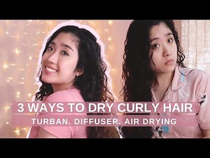 3 WAYS TO DRY CURLY HAIR to avoid frizz | Anna Escobia