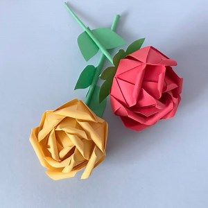 Title: Origami Paper Rose Tutorial Hashtags: - #OrigamiPaperRose - #DIYCrafts - #PaperFlowers - #HandmadeDecor - #CreativeOrigami - #CraftingTutorial | paper craft