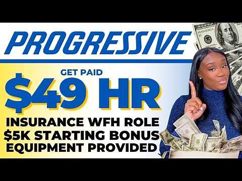 PROGRESSIVE WORK FROM HOME $7,840/MONTH | INSURANCE REMOTE JOBS | WFH JOBS