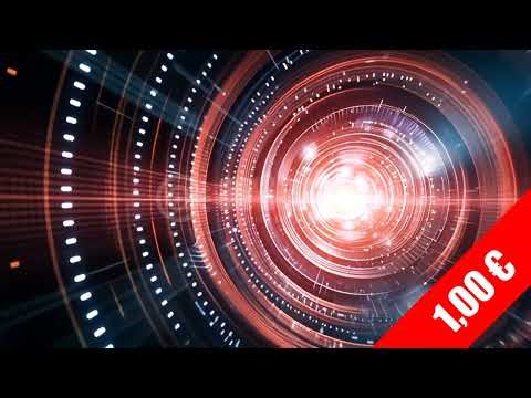 Red Circular Interface — Futuristic HUD Rings Stock Footage (HD)