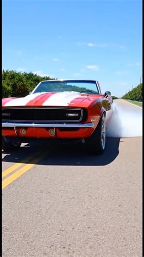 1968 Chevrolet Camaro Convertible Haulin Ass🔥Top down Terror😈#automobile #love #family #edit #red
