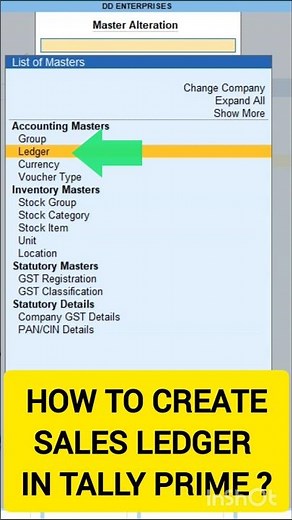 How to Create Sales ledger in tally prime 🔥✅ #shorts #video #tally #youtube