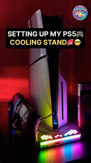 Setting up Cooling Stand🪭🌬️ for PS5🎮🔥 #gaming #summertime #ps5 #care #gamers