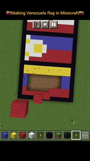 Making venezuela flag in Minecraft(🇻🇪)