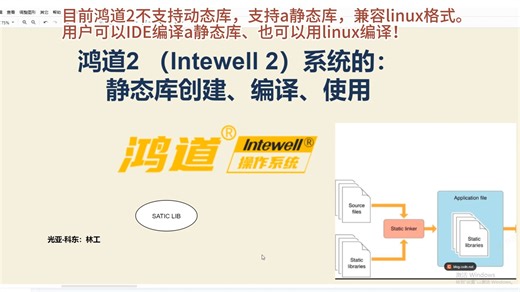 鸿道2_(Intewell_2)静态库的编译和使用介绍