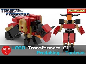 Lego Transformers MOC G1 Tantrum Predaking/Predacons Instruction How to Micro Bull Mecha Tutorial