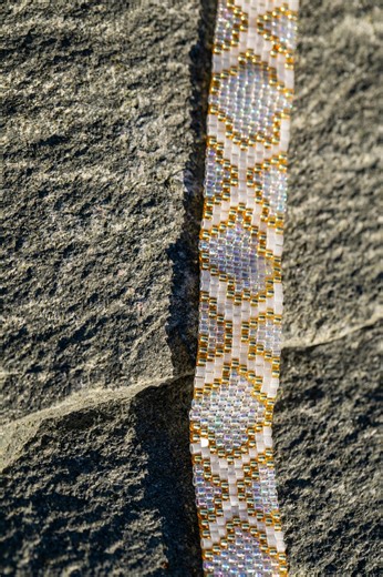 Small Bead Bracelet With Miyuki Delica Glass Beads and Elegant Snake Pattern - Etsy