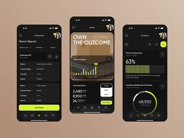 Inventory Management Mobile App UI