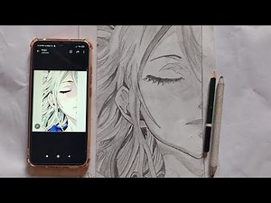 Easy Anime Sketch | How To Draw Half Face Step By Step | Anime Drawing Easy For Beginners Girl
