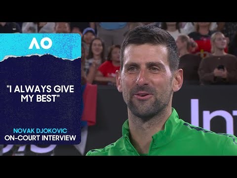 Novak Djokovic On-Court Interview | Australian Open 2026 First Round