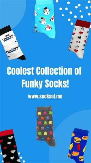 Shop the coolest collection of funky socks on Socksat! Worldwide delivery!