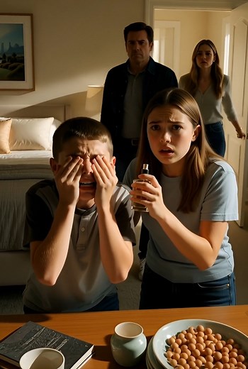 “AHHH! It burns!” Ethan screamed, clutching his face. “Oh my God, I’m sorry!” I cried, dragging him to the sink. Mom appeared in the doorway, not worried—just annoyed. “What now?” “He got perfume in his eyes!” I begged. She laughed. “If he’s blind now, maybe he won’t notice what a burden he is.” Dad smirked. “At least he smells good now.” And in that moment, our home stopped feeling safe. The "hiss" of the perfume bottle was followed immediately by a scream. It was an acc/ident. I, Sarah, 17, wa