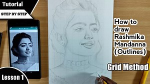 7.5K views · 184 reactions | How to Draw Rashmika Mandanna | Portrait drawing tutorial | Lesson 1 (OUTLINE) I have Started portait drawing tutorial series through with you can learn in details/step by step how to draw Rashmika Mandanna how to draw outlines Using grid Method how to use grid method to draw face so i recommend you to watch the video till the end Download link of Grid maker app (Playstore) https://play.google.com/store/apps/details?id=com.tungnv.pdsupport | Vkartbox | Facebook