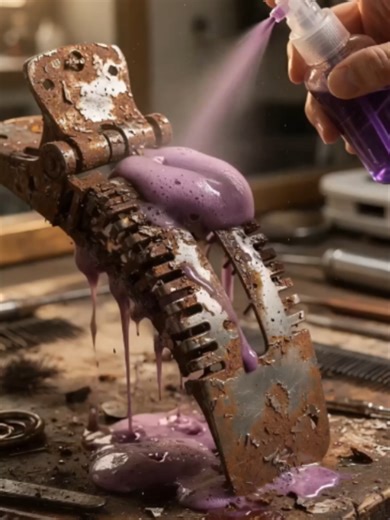 Rusty metal hair claw clip cleaning turns this old corroded accessory into a seriously satisfying before-and-after transformation. The purple foam reaction and mirror-shine final reveal are too good to skip.#satisfying #beforeafter #deepcleaning #oddlysatisfying #restoration #rustremoval #cleaning #beforeandafter #satisfyingvideo #cleaningvideo #metalrestoration #transformation
