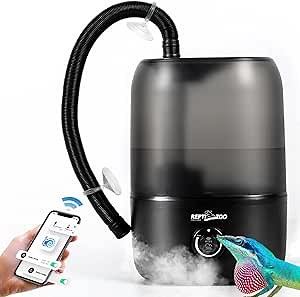 REPTI ZOO Smart WiFi Reptile Fogger with Timing, 4L Reptile Terrarium Humidifier, Fog Machine Mister for Beared Dragon, Lizard, Gecko | Misting System Spray Kit for Amphibia
