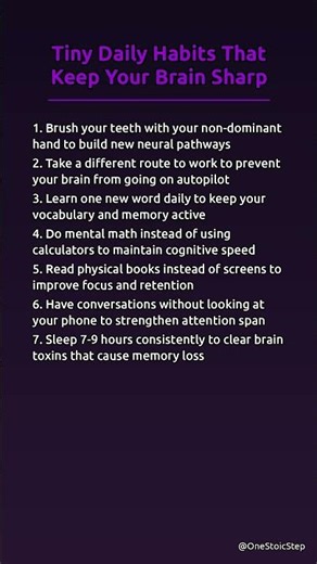 🧠 Tiny Daily Habits That Keep Your Brain Sharp | Brain Health