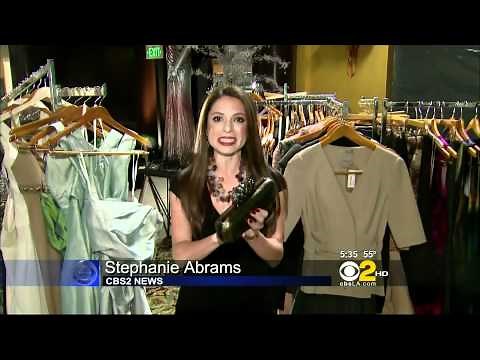 Stephanie Abrams 2011/12/07 5PM CBS2 HD; black dress, cleavage