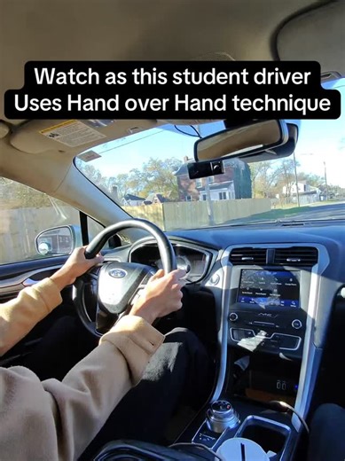 Korey L Batey on Instagram: "Here’s a good example of making a left turn using handover hand technique #SteeringTechnique #HandoverHand #StudentDriver #LearnToDrive #mrroadready"