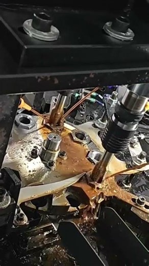 the process of making threads on nuts using an automatic machine