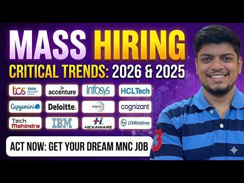 🔥2026 NEXT Mass Hiring (12 MNC'S MASS Recruiters) | Infosys Accenture TCS Cognizant & ETC.