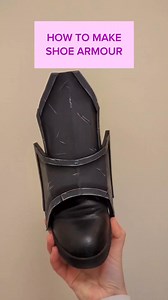 How to make shoe armor: 1. Cut the pieces from 5mm EVA foam. 2. Make three V channels on the pieces and fill them with hot glue - this way the armour holds shape better. 3. Glue on the details. 4. Lastly I attach the elastic. - #cosplay #selfmade #diycraft #tutorial #diycrafts | Lady Arthas Cosplay