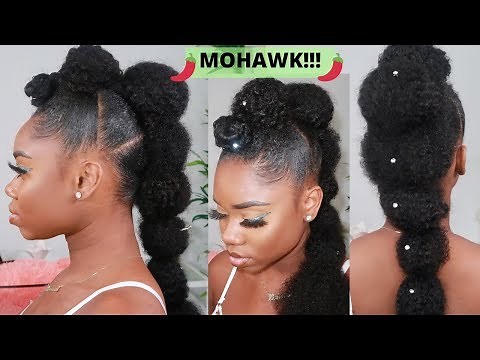 HAIRSTYLE FOR NATURAL HAIR | SPICY MOHAWK PONYTAIL | BetterLength