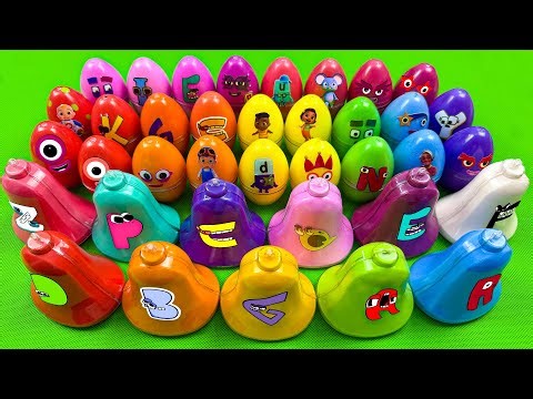 Numberblocks 🏳️‍🌈 Find Alphablocks in Mini Eggs, Christmas Bells Slime Coloring! Satisfying Slime