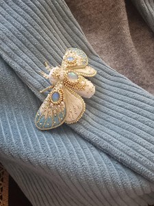 Gemstone Brooch, Moth, Insect Brooch, Butterfly Brooch, Handmade Brooch, a Gift for Girlfriend, Boho Brooch - Etsy