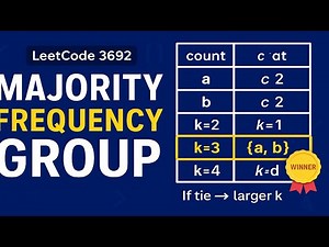 Majority Frequency Characters | Biweekly Contest 166 | Leetcode 3692